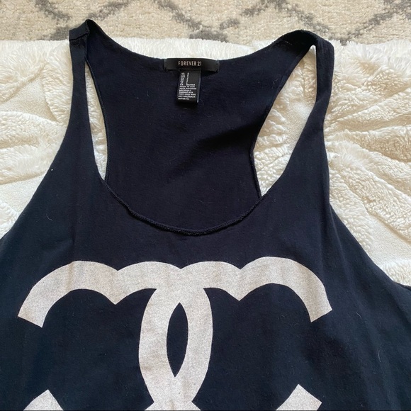 Forever 21 Black Racerback Tank Top Size Small - Picture 5 of 9